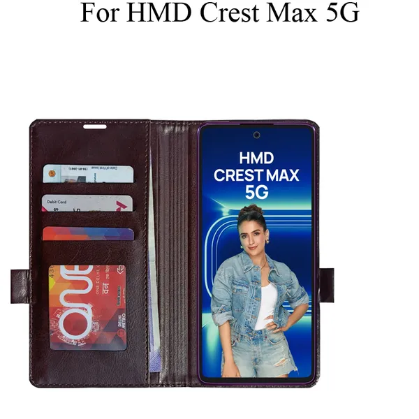 Brown_Premium_Flip_Cover_For_Hmd_Crest_Max_5G