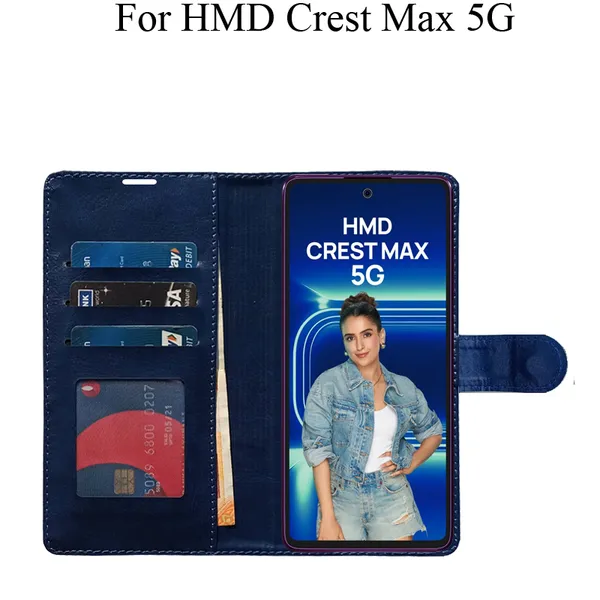 Blue_Premium_Flip_Cover_For_Hmd_Crest_Max_5G