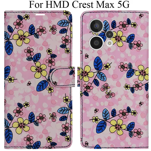 Pink_Premium_Flip_Cover_For_Hmd_Crest_Max_5G