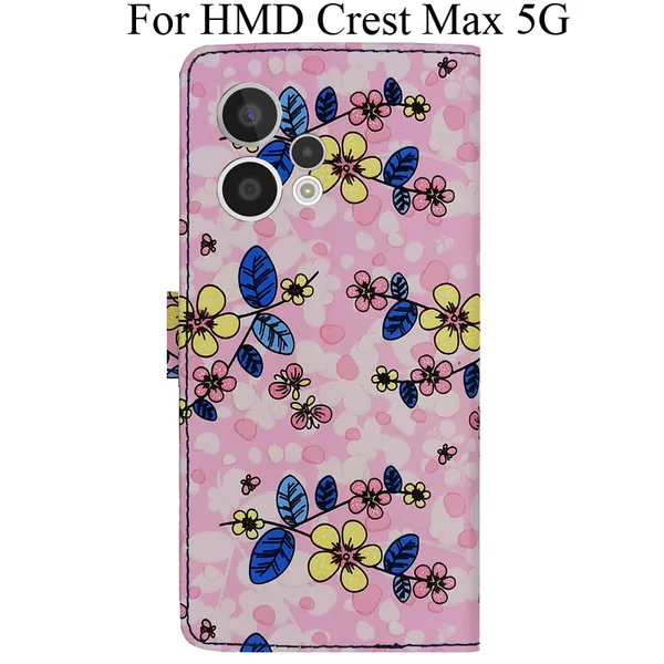 Pink_Premium_Flip_Cover_For_Hmd_Crest_Max_5G