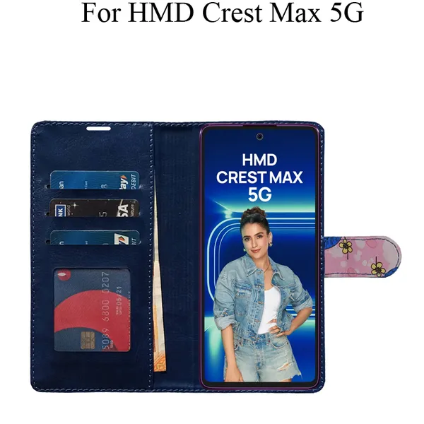 Pink_Premium_Flip_Cover_For_Hmd_Crest_Max_5G