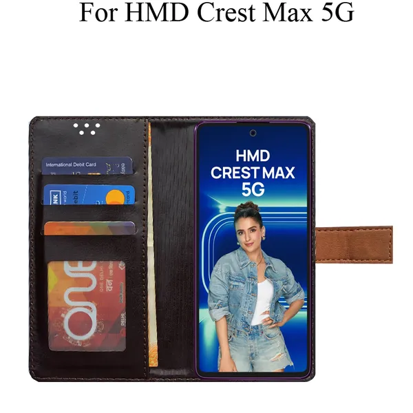 Brown_Premium_Flip_Cover_For_Hmd_Crest_Max_5G