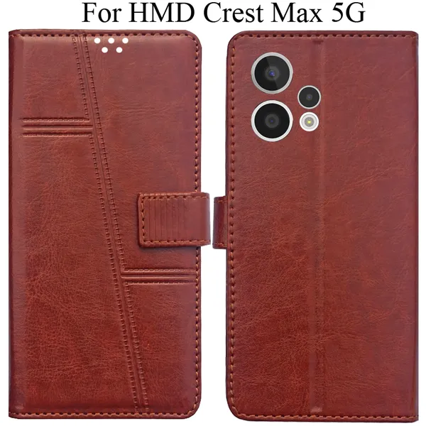 Brown_Premium_Flip_Cover_For_Hmd_Crest_Max_5G
