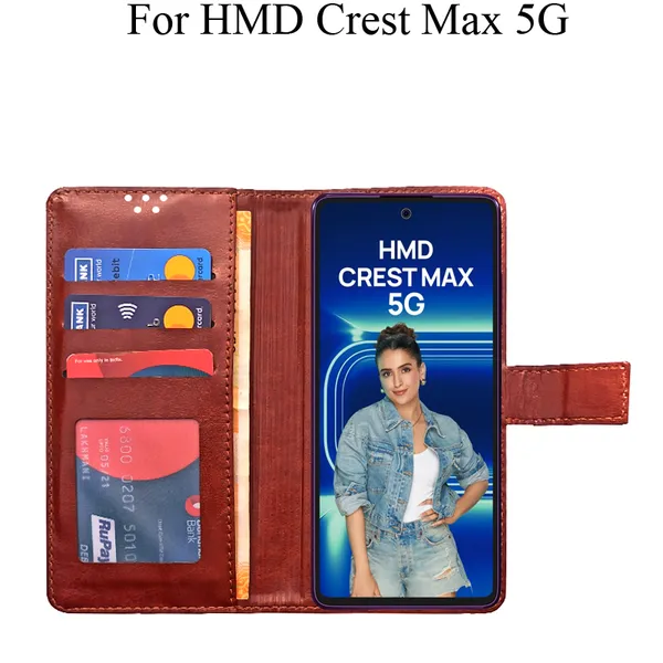 Brown_Premium_Flip_Cover_For_Hmd_Crest_Max_5G