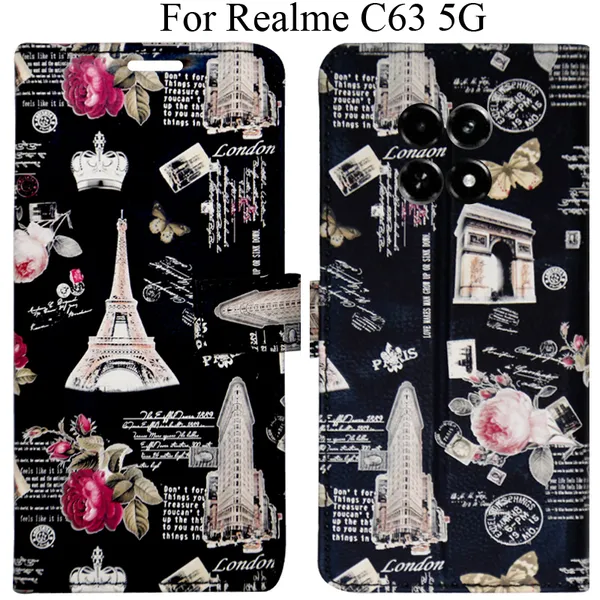 Black_Premium_Flip_Cover_For_Realme_C63_5G