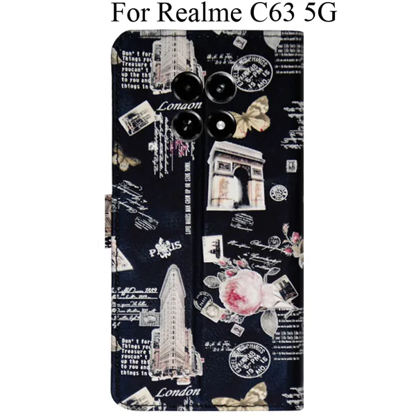 Black_Premium_Flip_Cover_For_Realme_C63_5G