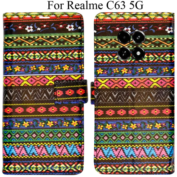 Multicolor_Premium_Flip_Cover_For_Realme_C63_5G