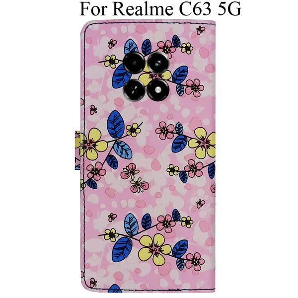 Pink_Premium_Flip_Cover_For_Realme_C63_5G