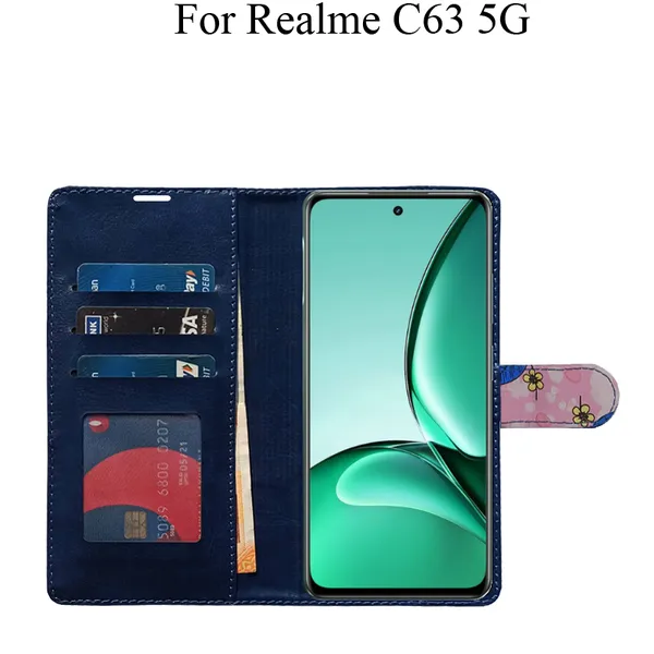 Pink_Premium_Flip_Cover_For_Realme_C63_5G