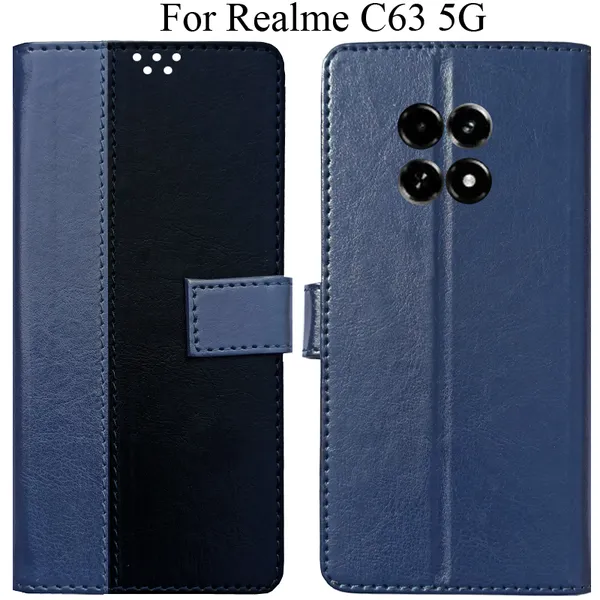 Black_Premium_Flip_Cover_For_Realme_C63_5G