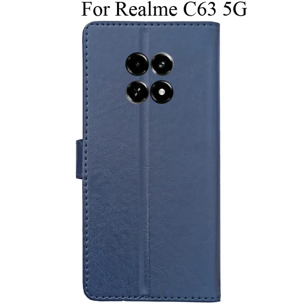 Blue_Premium_Flip_Cover_For_Realme_C63_5G