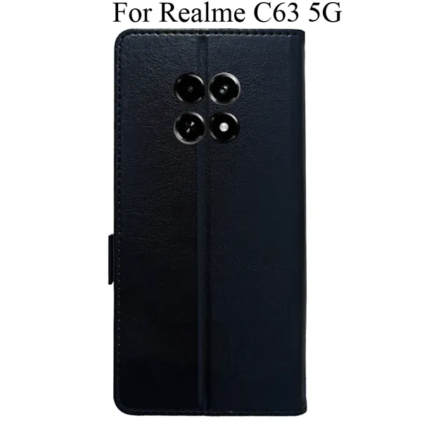 Black_Premium_Flip_Cover_For_Realme_C63_5G