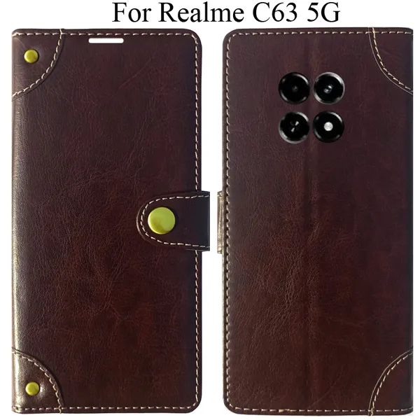 Beige_Premium_Flip_Cover_For_Realme_C63_5G