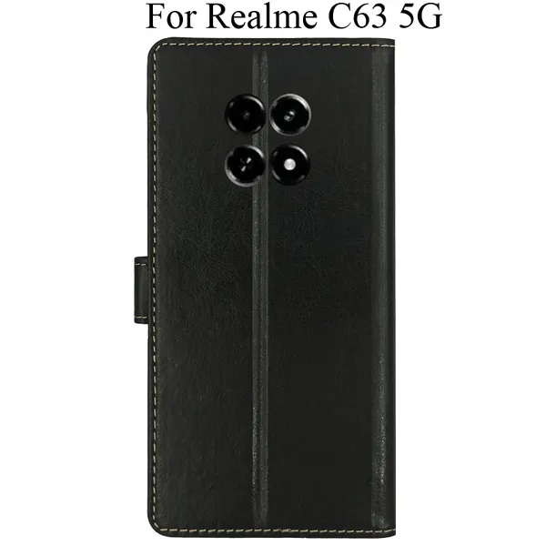 Brown_Premium_Flip_Cover_For_Realme_C63_5G