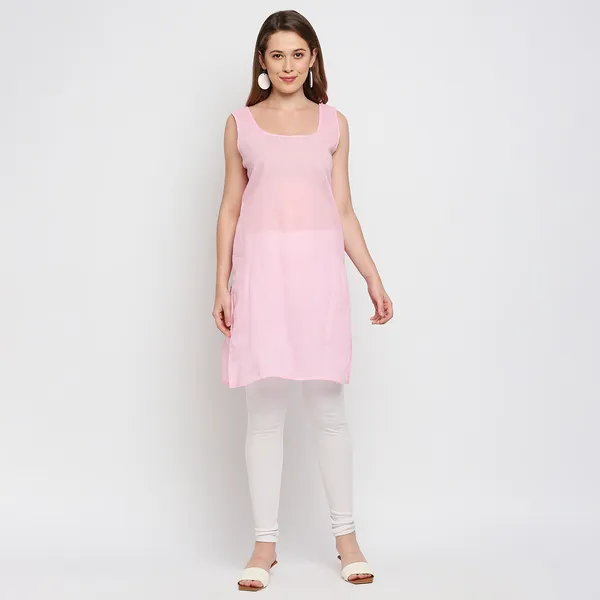 Pretty_Pink_Lucknow_Chikankari_Hand_Embroidered_Kurta_With_Matching_Inner_Georgette