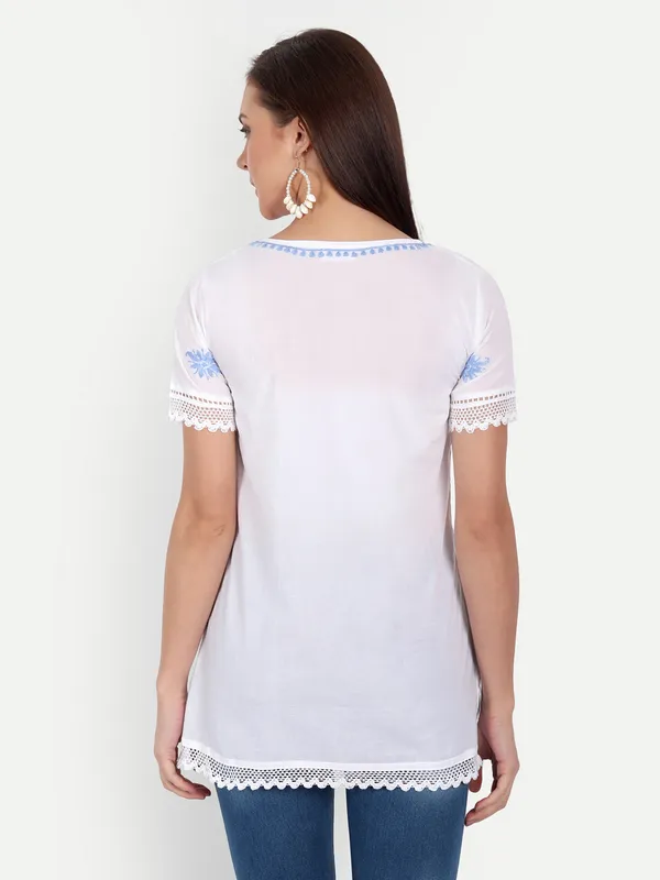 Sky_Blue_Lucknow_Chikankari_Hand_Embroidered_Top_Blouse_Short_Kurtis