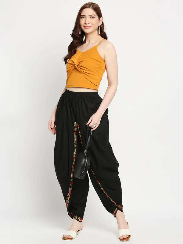 Chikankari_Hand_Embroidered_Dhoti_Salwar_Tulip_Palazzo__pants_for_Women_Cotton