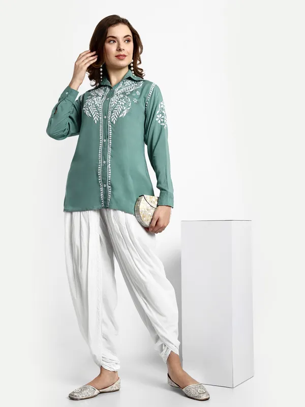 Chikankari_Hand_Embroidered_Dhoti_Salwar_Tulip_Palazzo__pants_for_Women_Cotton