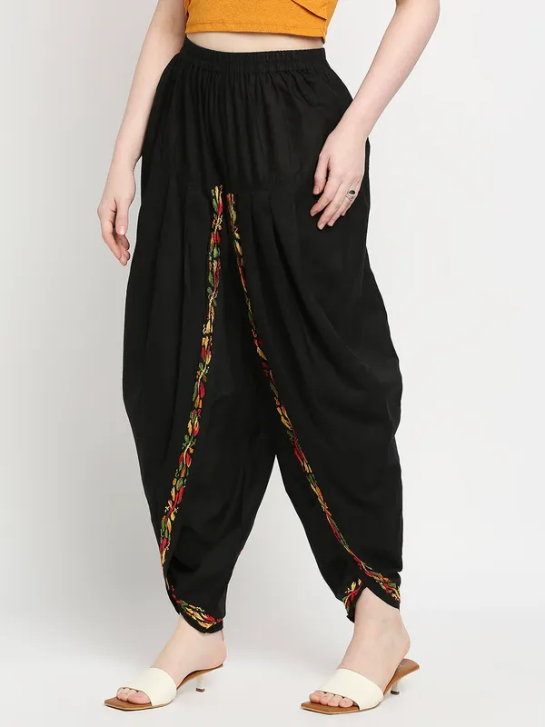 Chikankari_Hand_Embroidered_Dhoti_Salwar_Tulip_Palazzo__pants_for_Women_Cotton