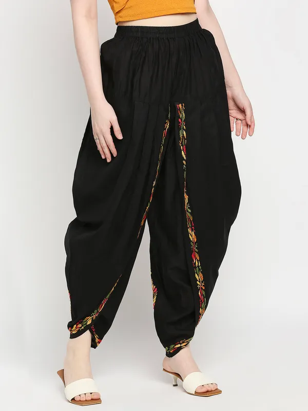Chikankari_Hand_Embroidered_Dhoti_Salwar_Tulip_Palazzo__pants_for_Women_Cotton