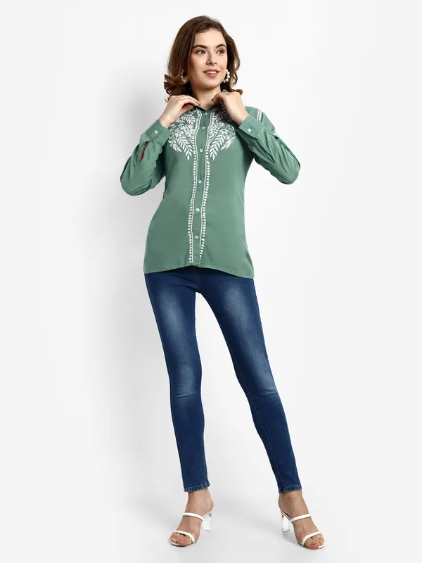 Chikankari_Hand_Embroidered_Shirt_Tops_Blouse_Modal_Cotton