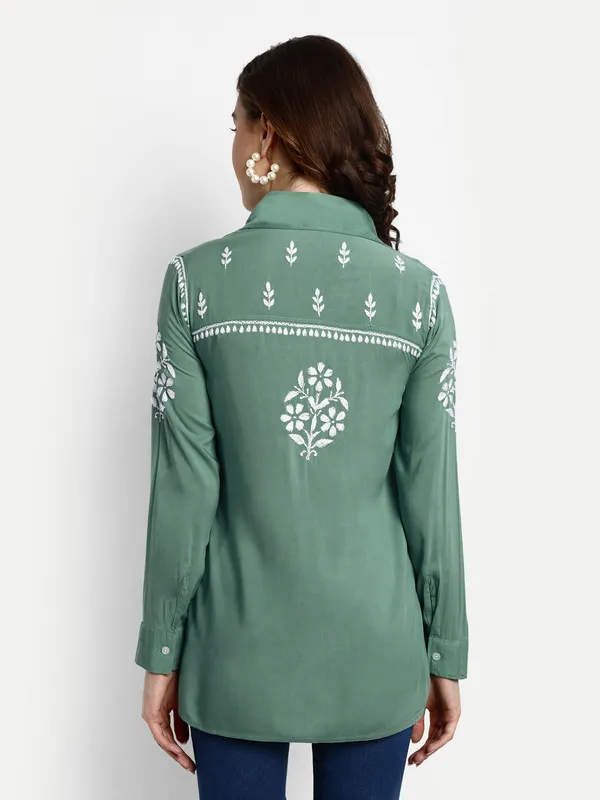 Chikankari_Hand_Embroidered_Shirt_Tops_Blouse_Modal_Cotton