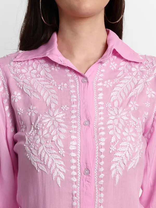 Chikankari_Hand_Embroidered_Shirt_Tops_Blouse_Modal_Cotton