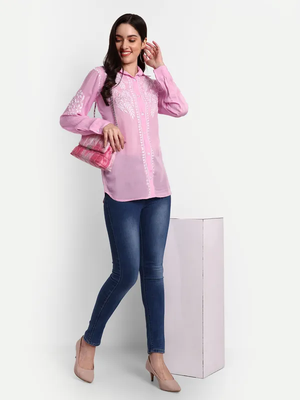 Chikankari_Hand_Embroidered_Shirt_Tops_Blouse_Modal_Cotton