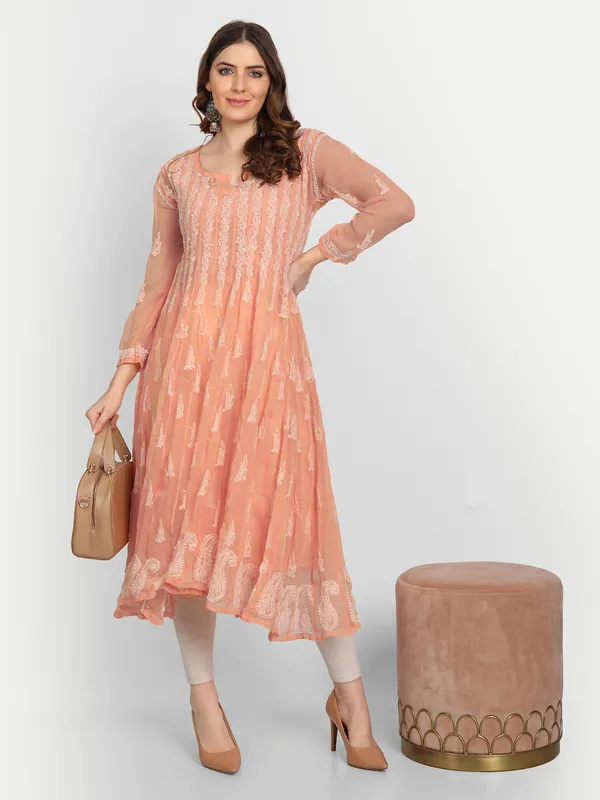 Coral_Anarkali_Chikankari_Georgette_Kurta_Lucknowi_Chikan_56_Kali_Anarkali_Hand_Embroidered_Long_Needlecraft_Kurtis