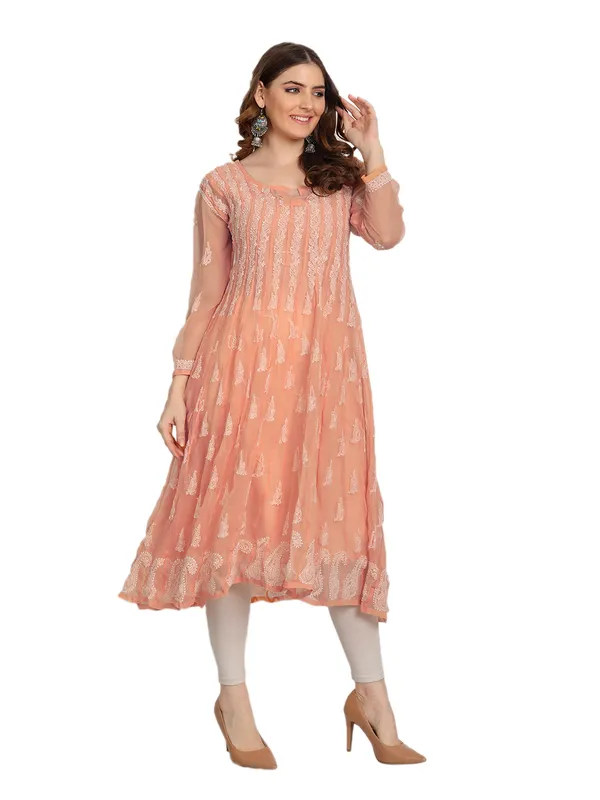Coral_Anarkali_Chikankari_Georgette_Kurta_Lucknowi_Chikan_56_Kali_Anarkali_Hand_Embroidered_Long_Needlecraft_Kurtis
