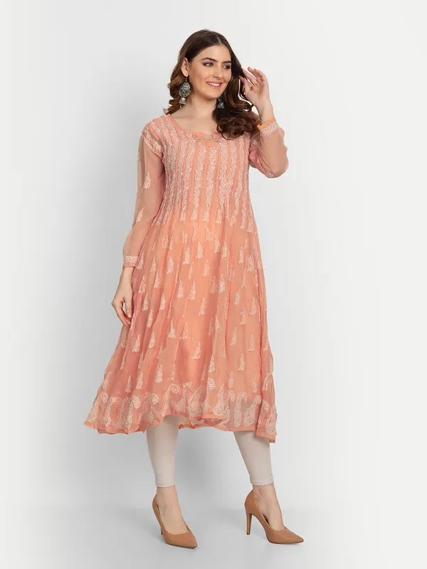 Coral_Anarkali_Chikankari_Georgette_Kurta_Lucknowi_Chikan_56_Kali_Anarkali_Hand_Embroidered_Long_Needlecraft_Kurtis