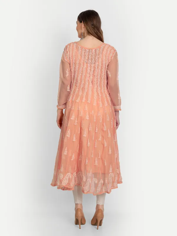 Coral_Anarkali_Chikankari_Georgette_Kurta_Lucknowi_Chikan_56_Kali_Anarkali_Hand_Embroidered_Long_Needlecraft_Kurtis