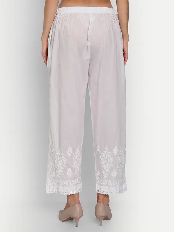 Hand_Embroidered_Chikankari__Palazzo_Pants_Legging_Salwar_for_Women_Cotton