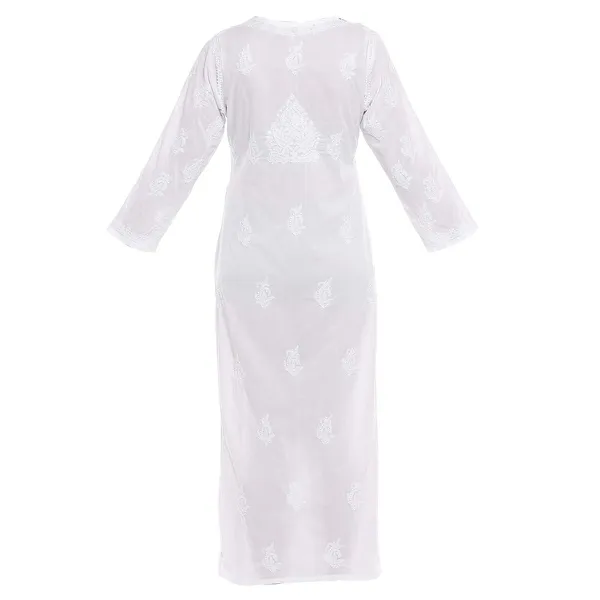 Multicolor_Lucknow_Chikankari_Hand_Embroidered_Long_Kurti