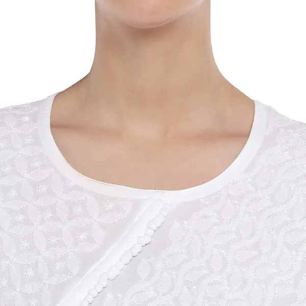Multicolor_Lucknow_Chikankari_Hand_Embroidered_Long_Kurti