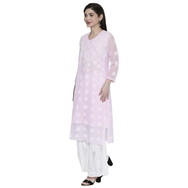 Pretty_Pink_Lucknow_Chikankari_Georgette_Kurta_Palazzo/Sharara_Sets_With_Matching_Cotton_Slip/Undershirt