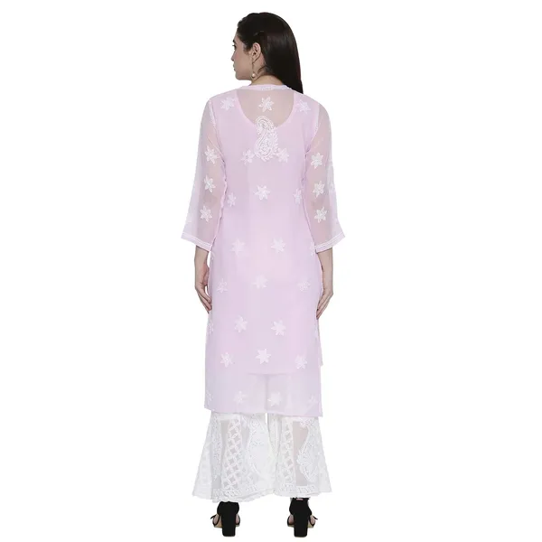 Pretty_Pink_Lucknow_Chikankari_Georgette_Kurta_Palazzo/Sharara_Sets_With_Matching_Cotton_Slip/Undershirt
