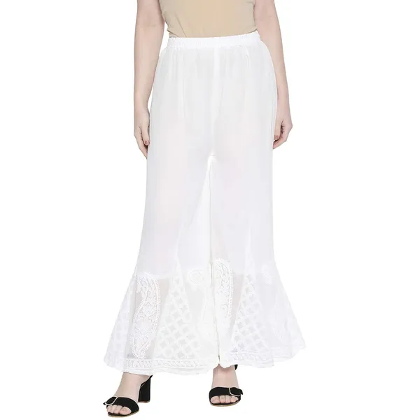 Pretty_Pink_Lucknow_Chikankari_Georgette_Kurta_Palazzo/Sharara_Sets_With_Matching_Cotton_Slip/Undershirt
