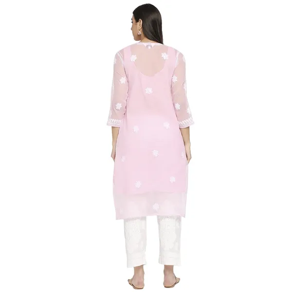 Pretty_Pink_Lucknow_Chikankari_Hand_Embroidered_Long_Kurti_With_Matching_Inner_Georgette