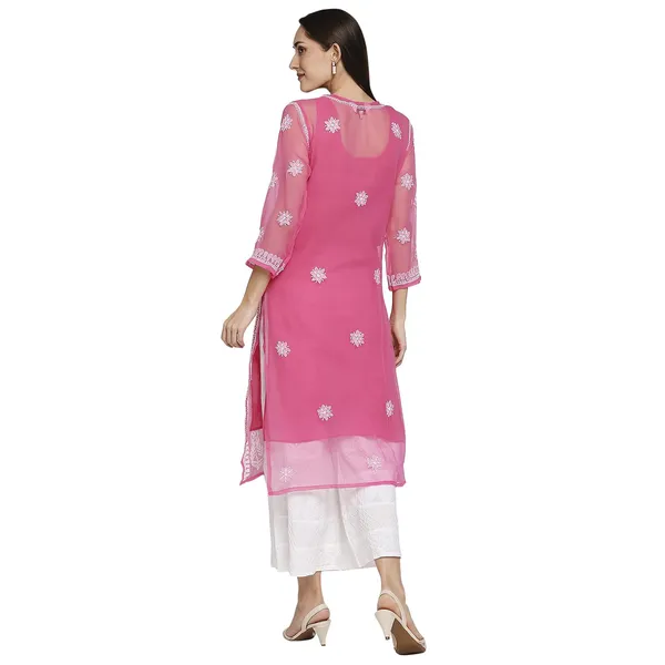 Rani_Lucknow_Chikankari_Hand_Embroidered_Long_Kurti_With_Matching_Inner_Georgette