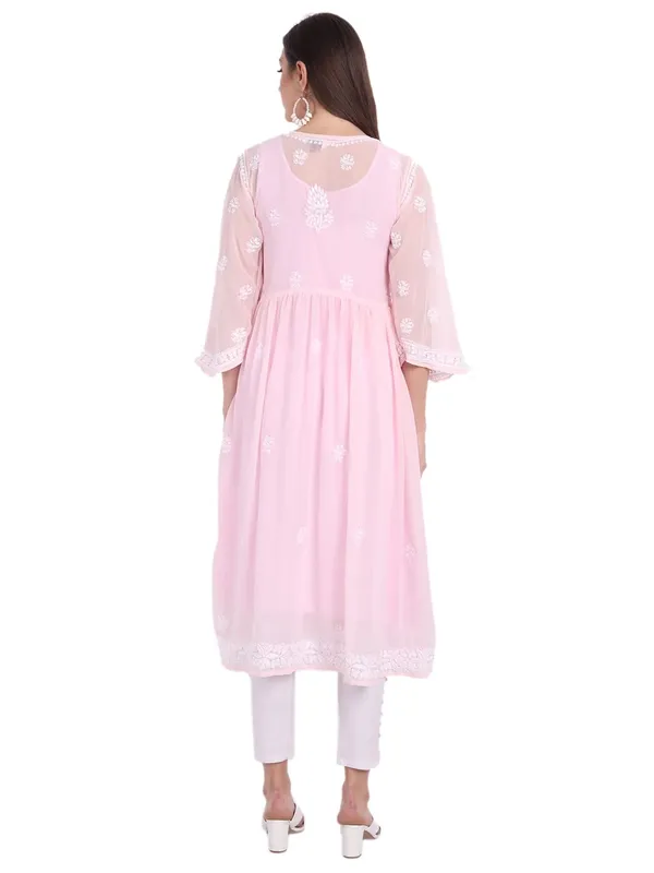 Pretty_Pink_Lucknow_Chikankari_Hand_Embroidered_Mukaish_Work_Fit_&_Flare_Kurti_With_Matching_Inner_Georgette