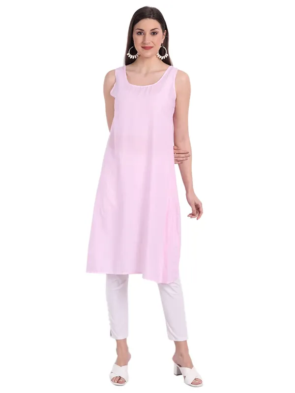 Pretty_Pink_Lucknow_Chikankari_Hand_Embroidered_Mukaish_Work_Fit_&_Flare_Kurti_With_Matching_Inner_Georgette