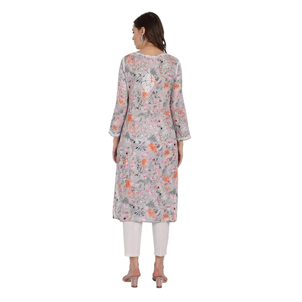 Orange_Voile_Chikankari_Kurti