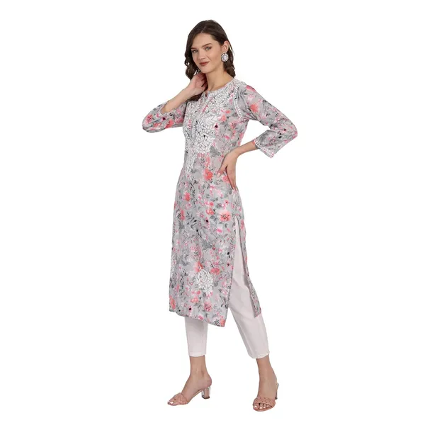 Red_Voile_Chikankari_Kurti