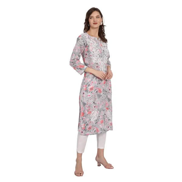 Red_Voile_Chikankari_Kurti
