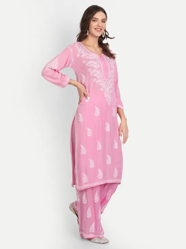 Pretty_Pink_Lucknowi_Chikankari_Hand_Embroidered_Kurti_Palazzo_Set_Cotton