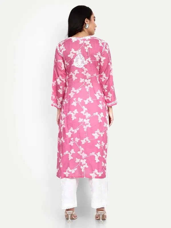Pretty_Pink_Lucknow_Chikankari_Hand_Embroidered_Kurta_Women_Mulmul_Cotton