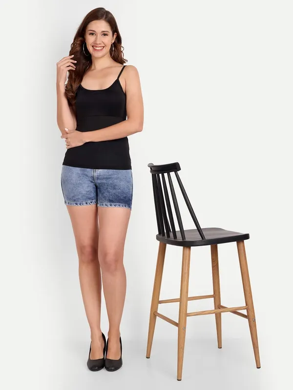 Black_Padded_Soft_Polyamide_Camisole_Spaghetti_Tank_Top_Removable_Washable_Pads