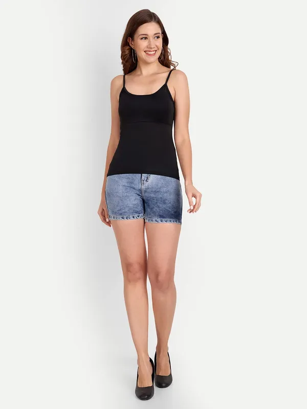 Black_Padded_Soft_Polyamide_Camisole_Spaghetti_Tank_Top_Removable_Washable_Pads