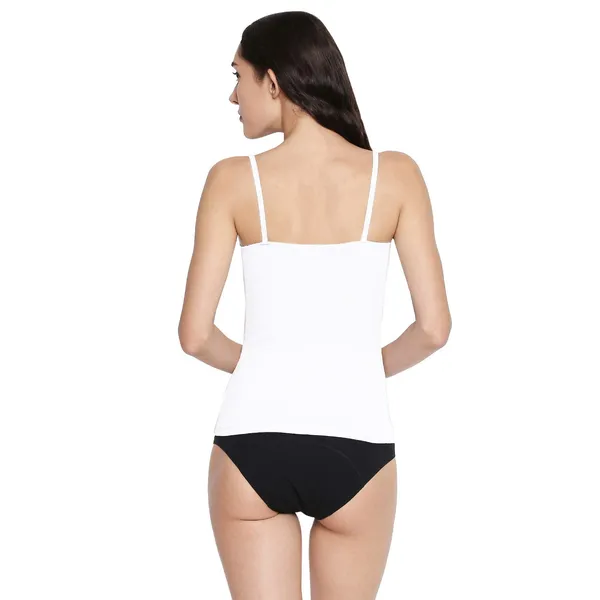 Black&White_Padded_Cotton_Rich_Soft_Camisole_Spaghetti_Tank_Top/Kurtis_Slip_Removable_Washable_Pads